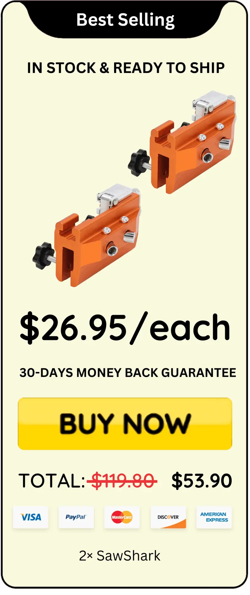 SawShark offer price 